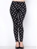 Plus Size Swan Print Stretchy Legging